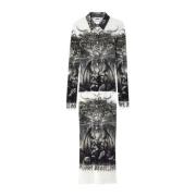 Jean Paul Gaultier Tryckt Mesh Skjortklänning Multicolor, Dam