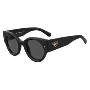 Chiara Ferragni Collection Black/Grey Sunglasses CF 7024/S Black, Dam