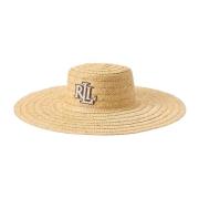 Ralph Lauren Damens Straw Solhatt Beige Beige, Dam