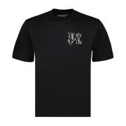 Palm Angels Monogram Logo Broderad T-shirt Black, Herr