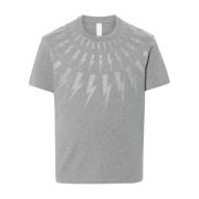 Neil Barrett Bolt Print T-shirt Gray, Herr
