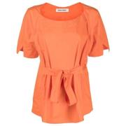 Henrik Vibskov Flame Orange Renee Blouse Orange, Dam