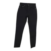 Yves Saint Laurent Vintage Pre-owned Bomull jeans Black, Dam