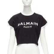 Balmain Pre-owned Pre-owned Bomull toppar Black, Dam