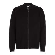 Calvin Klein Stilig Milano Stitch Zip Sweater Black, Herr
