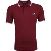 Fred Perry Piqué Polo Dubbelrandig Modern Passform Brown, Herr