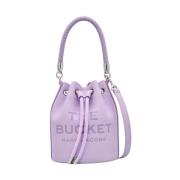 Marc Jacobs Stilfullt Läder Bucket Väska Purple, Dam