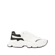 Dolce & Gabbana Vita låga sneakers med kontrast häl White, Dam