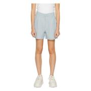 Vero Moda Randig Linne Shorts Vår/Sommar Kollektion Blue, Dam