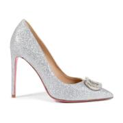 Dee Ocleppo Glitter Fabric Pump Gray, Dam