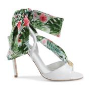 Dee Ocleppo Silk Printed High Heel Sko Multicolor, Dam