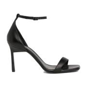 Calvin Klein Svart platt sandal för kvinnor Black, Dam