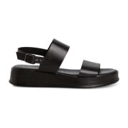 Tamaris Svarta Casual Öppna Platta Sandaler Black, Dam