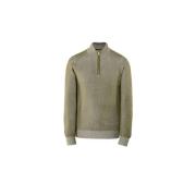 Moorer Ribbed Sweater Fedro-Vsp Green, Herr