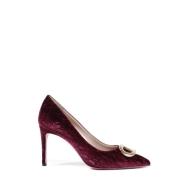 Dee Ocleppo Sammet Festpump Red, Dam