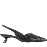 Högl Svarta platta sandaler för kvinnor Black, Dam