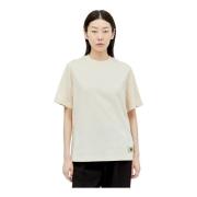 Burberry Bomull T-shirt med EKD-patch Beige, Dam