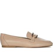 Guess Beige Läderloafers för Kvinnor Beige, Dam