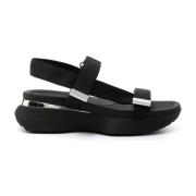 Michael Kors Svarta platta sandaler för kvinnor Black, Dam