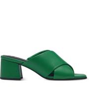 Marco Tozzi Gröna platta sandaler för kvinnor Green, Dam