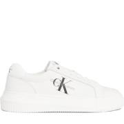 Calvin Klein Jeans Vita Chunky Sneakers för Kvinnor White, Dam