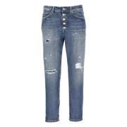 Dondup Blå Jeans med Ripped Detaljer Blue, Dam