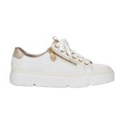 Rieker Laced Shoes White, Dam