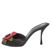 Dolce & Gabbana Pre-owned Pre-owned Satin sandaler Black, Dam