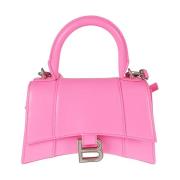 Balenciaga Fuchsia Hourglass XS Läderhandväska Pink, Dam