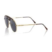 Frankie Morello Elegant Shield Solglasögon med Havana Accent Brown, He...