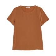 Maliparmi Silke T-shirt med korta ärmar Beige, Dam