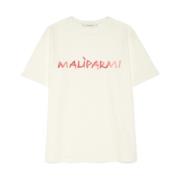 Maliparmi Ekologisk Bomull Tryckt T-shirt White, Dam