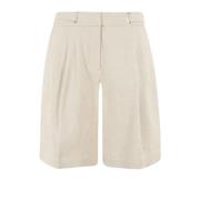 Remain Birger Christensen Veckad högmidjade byxor Beige, Dam