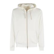 Eleventy Lyxig Bomull Nylon Sweatshirt White, Herr