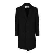 Ami Paris Single-Breasted Coats Black, Herr