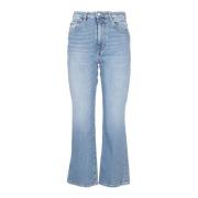 Icon Denim Komfort Flared Fit Jeans Blue, Dam