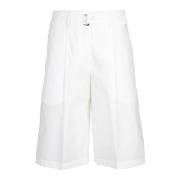 Seventy Popeline Bermuda Shorts White, Dam