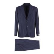 Tagliatore Single Breasted Suits Blue, Herr