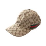 Gucci Vintage Pre-owned Tyg hattar-och-kepsar Beige, Dam