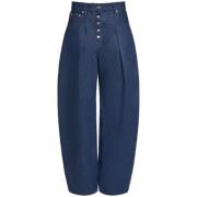 Jacquemus Klassiska Denim Jeans för Vardagsbruk Blue, Dam
