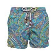 MC2 Saint Barth Mäns Strand Shorts Micro Mönster Multicolor, Herr