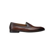 Doucal's Brun Läder Penny Loafers Brown, Herr