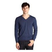 Alviero Martini 1a Classe Denim Sweaters med Geo Classic Detaljer Blue...