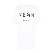 Msgm Stiliga T-shirts och Polos White, Dam