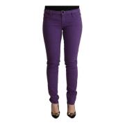 Cycle Skinny Denim Jeans med Logo Detaljer Purple, Dam