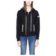 Alviero Martini 1a Classe Svart Sweatshirt med Dragkedja och Fickor Bl...