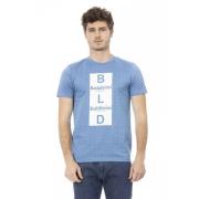 Baldinini Ljusblå Trend T-shirt med Fronttryck Blue, Herr