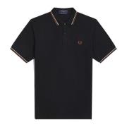Fred Perry Original Twin Tipped Polo Svart Black, Herr