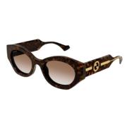 Gucci Stiliga Solglasögon för Modemedvetna Individer Brown, Unisex