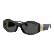 Versace Fyrkantiga solglasögon Svart Grå Rök Black, Dam
